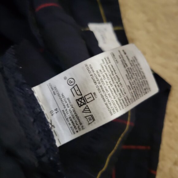 GAP Signature Skinny Ankle Work Pants Slacks Stretch navy Plaid Size 10 Preppy - Picture 6 of 8